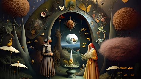 “The Garden of Earthly Delights” – Surrealist Visions of Eden and Temptation!