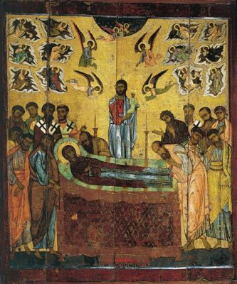 “The Dormition of the Theotokos” - An Exquisite Tapestry of Grief and Glory