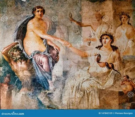 The Nymphs of Ephesus -  A Marvelous Fresco Illustrating Ancient Ephesian Deities and Everyday Life!